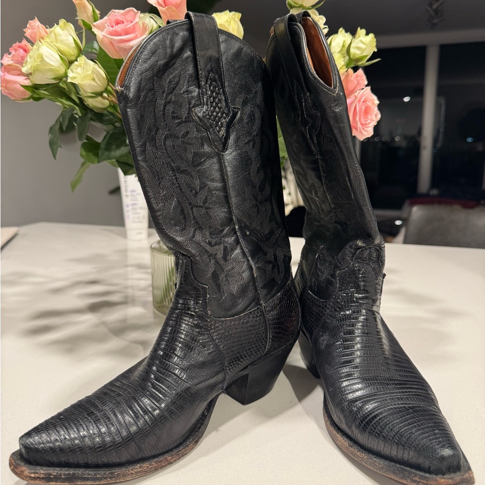Black Western Leather Boots